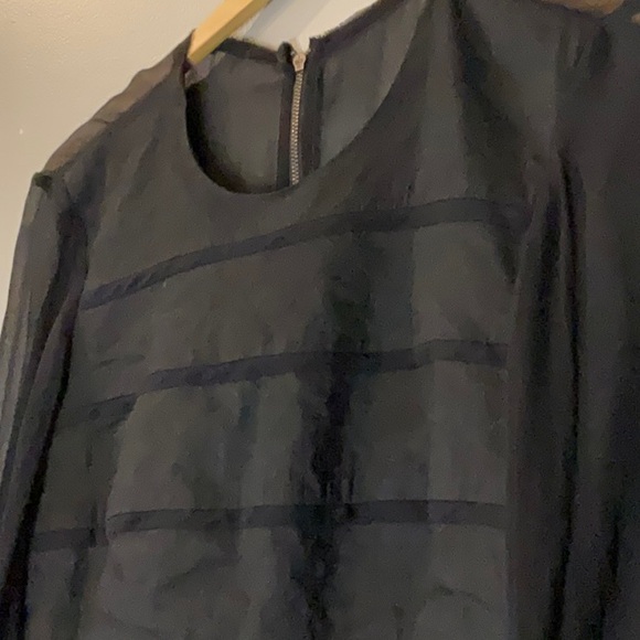 Nicole Miller Artelier Black Layered Blouse Sz S - Picture 6 of 6